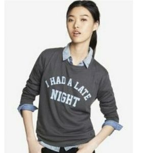 {Express} Gray Graphic Sweatshirt